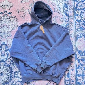 SKIMS Boyfriend Fleece Hoodie in Steel Blue in S
